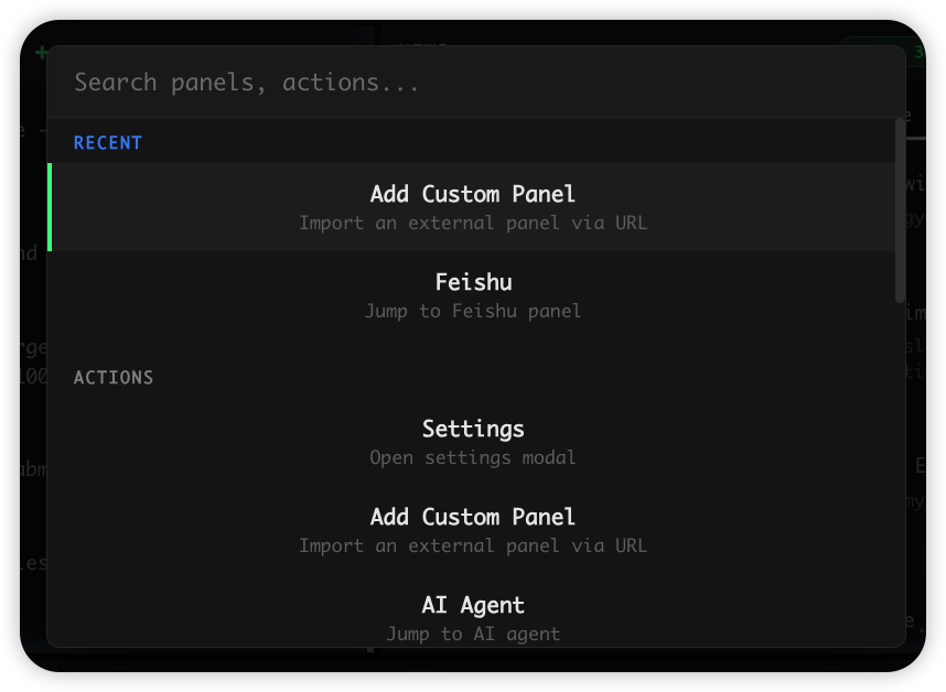 Command Palette